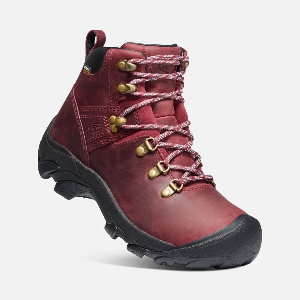 Bottes de Randonnée Keen Femme Rouge Foncé | Pyrenees | FJNIM-9675